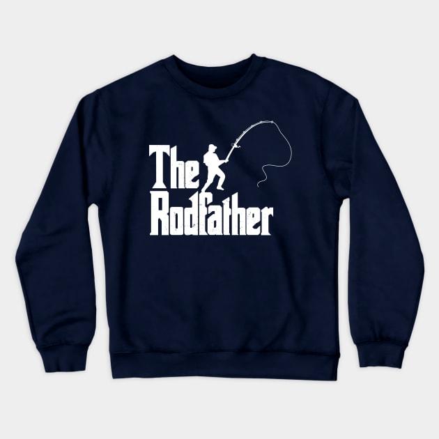 The Rodfather Funny Fisherman Fishing Addicted Gift Crewneck Sweatshirt by klimentina